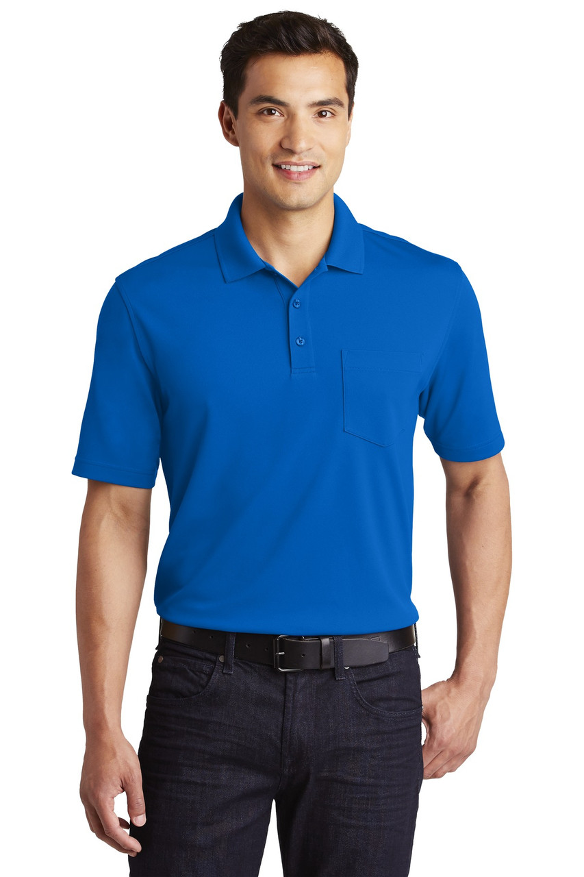 Port Authority® Dry Zone® UV Micro-Mesh Pocket Polo. K110P True Royal