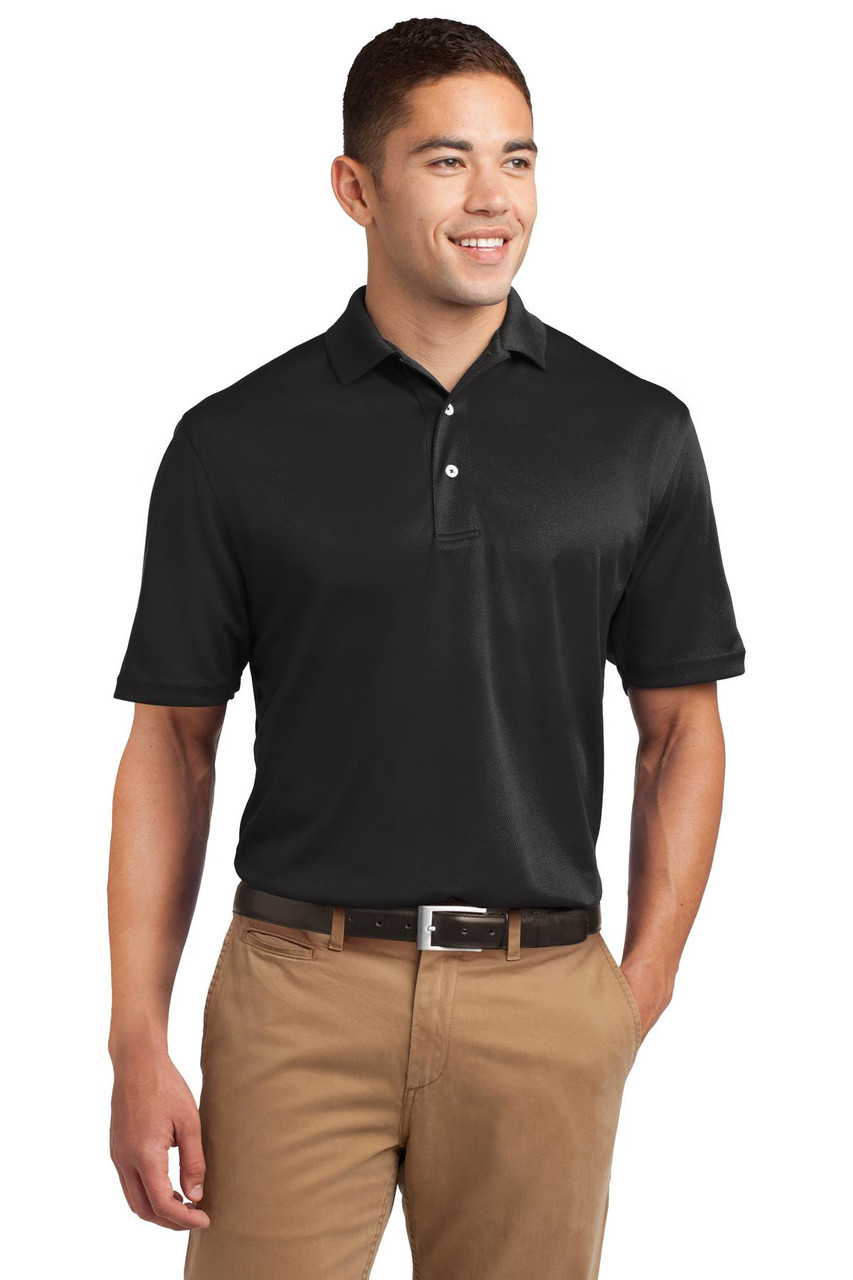 Sport-Tek® Dri-Mesh® Polo.  K469 Black