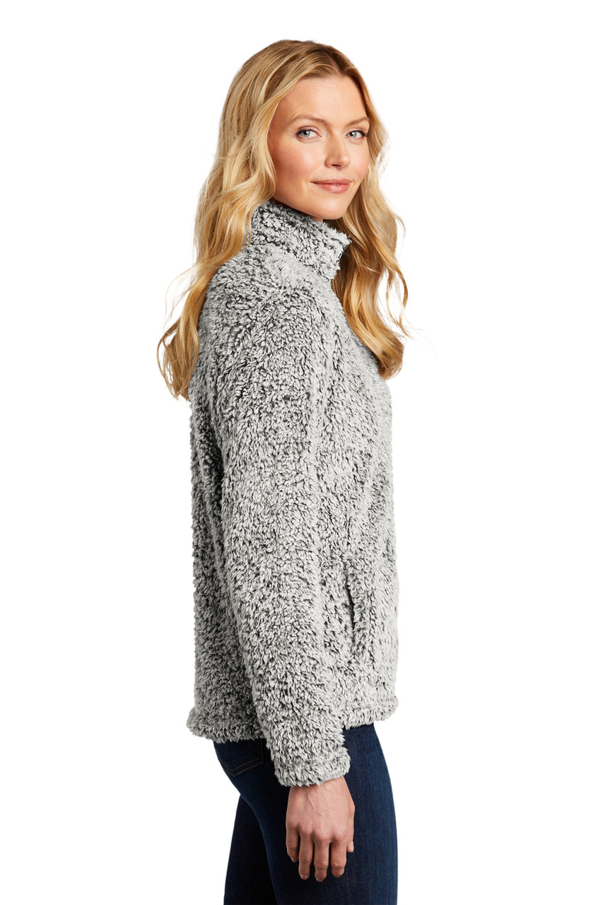 Port Authority ® Ladies Cozy Fleece Jacket. L131 Grey Heather  Side