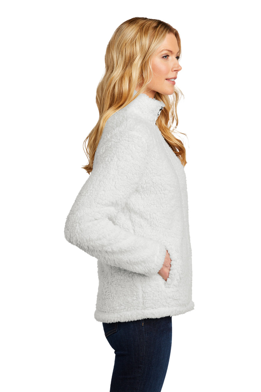 Port Authority ® Ladies Cozy Fleece Jacket. L131 Marshmallow Side