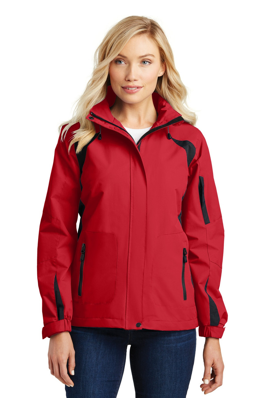 Port Authority® Ladies All-Season II Jacket. L304 True Red/ Black XS