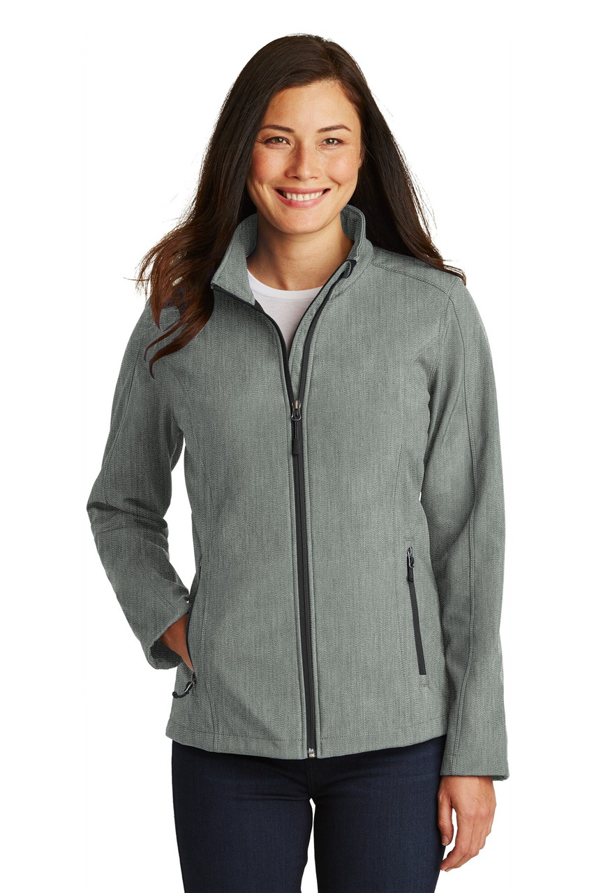 Port Authority® Ladies Core Soft Shell Jacket. L317 Pearl Grey Heather XS