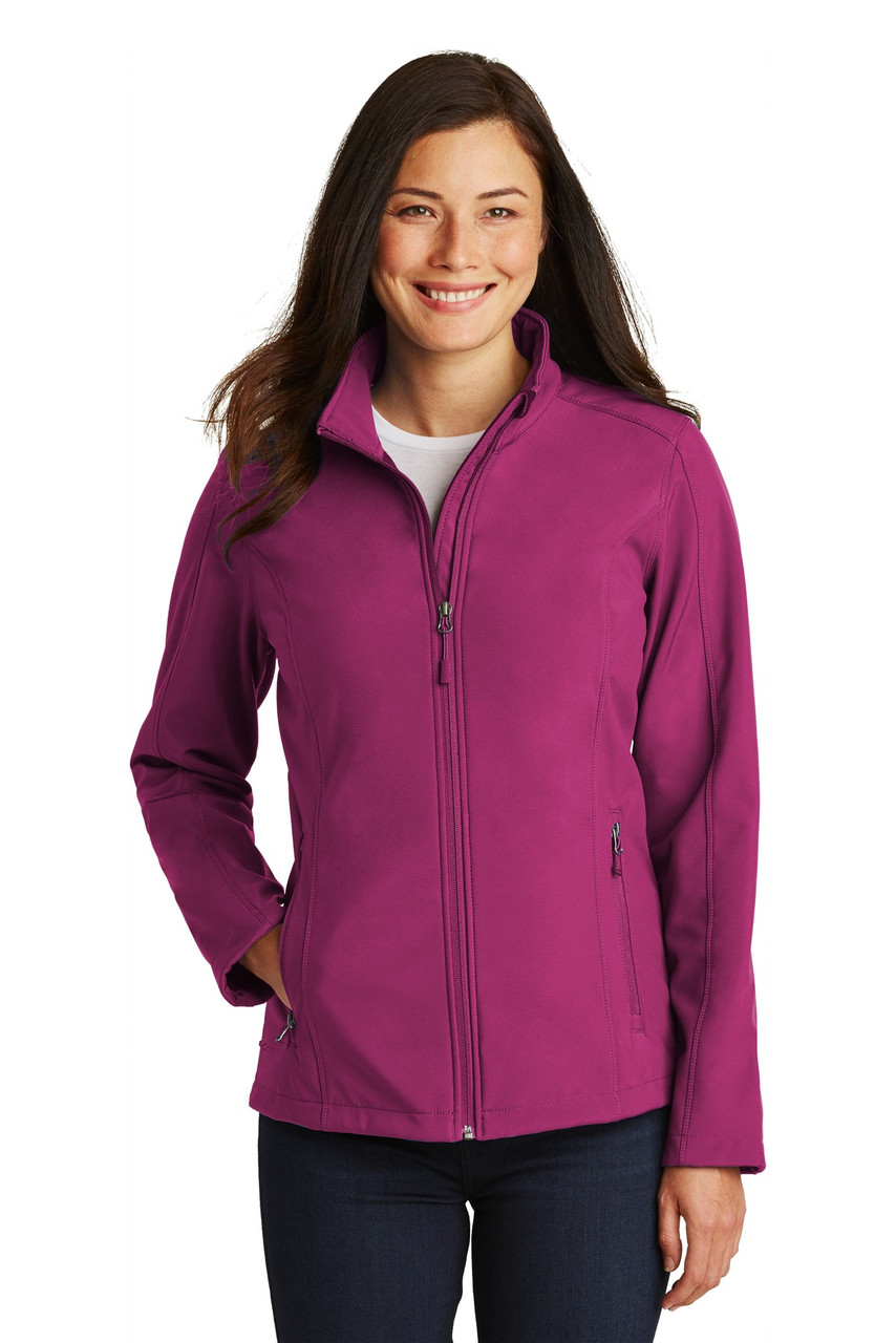 Port Authority® Ladies Core Soft Shell Jacket. L317 Very Berry XS