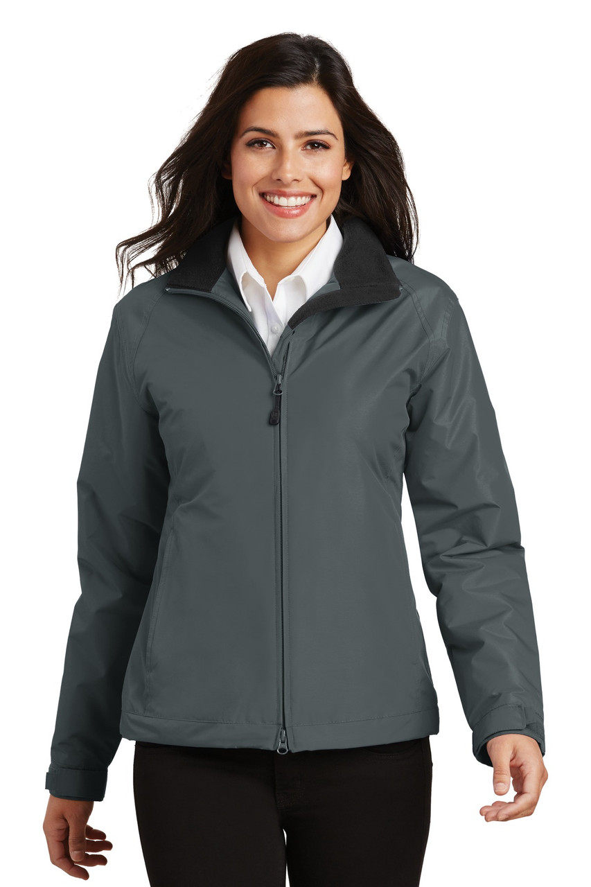 Port Authority® Ladies Challenger™ Jacket. L354 Steel Grey/ True Black