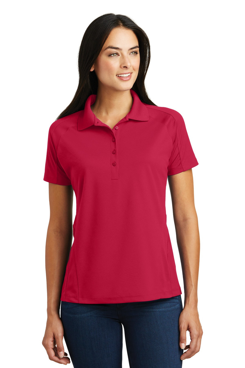 Sport-Tek® Ladies Dri-Mesh® Pro Polo. L474 Engine Red