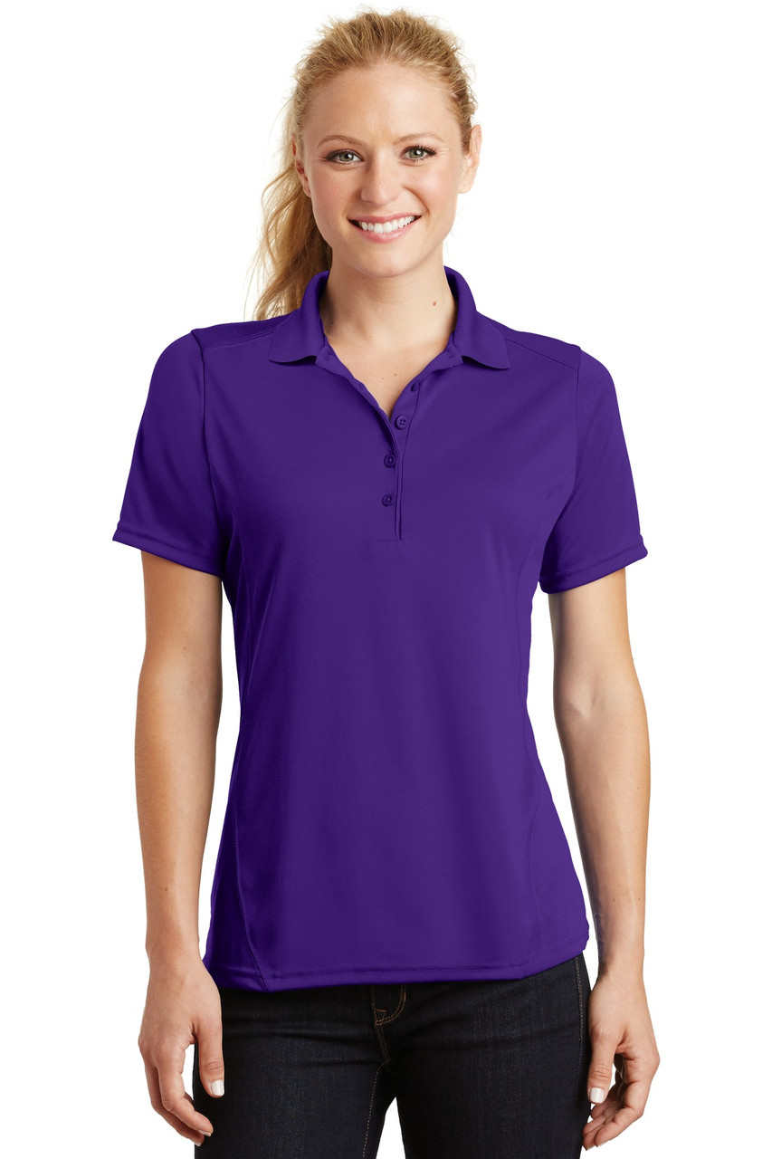 Sport-Tek® Ladies Dry Zone® Raglan Accent Polo. L475 Purple