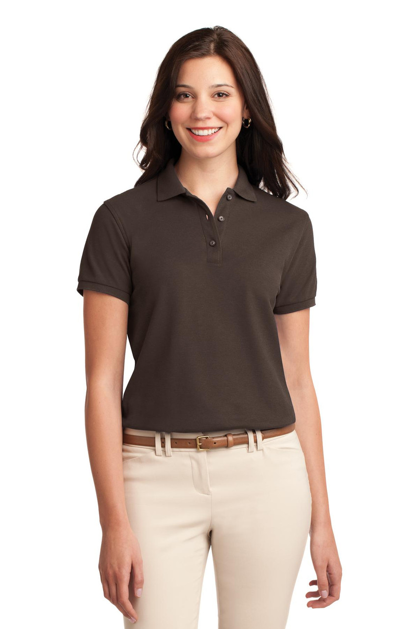 Port Authority® Ladies Silk Touch™ Polo.  L500 Coffee Bean