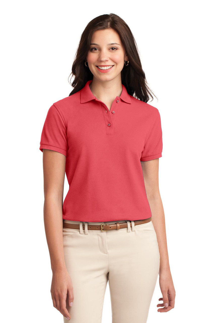 Port Authority® Ladies Silk Touch™ Polo.  L500 Hibiscus
