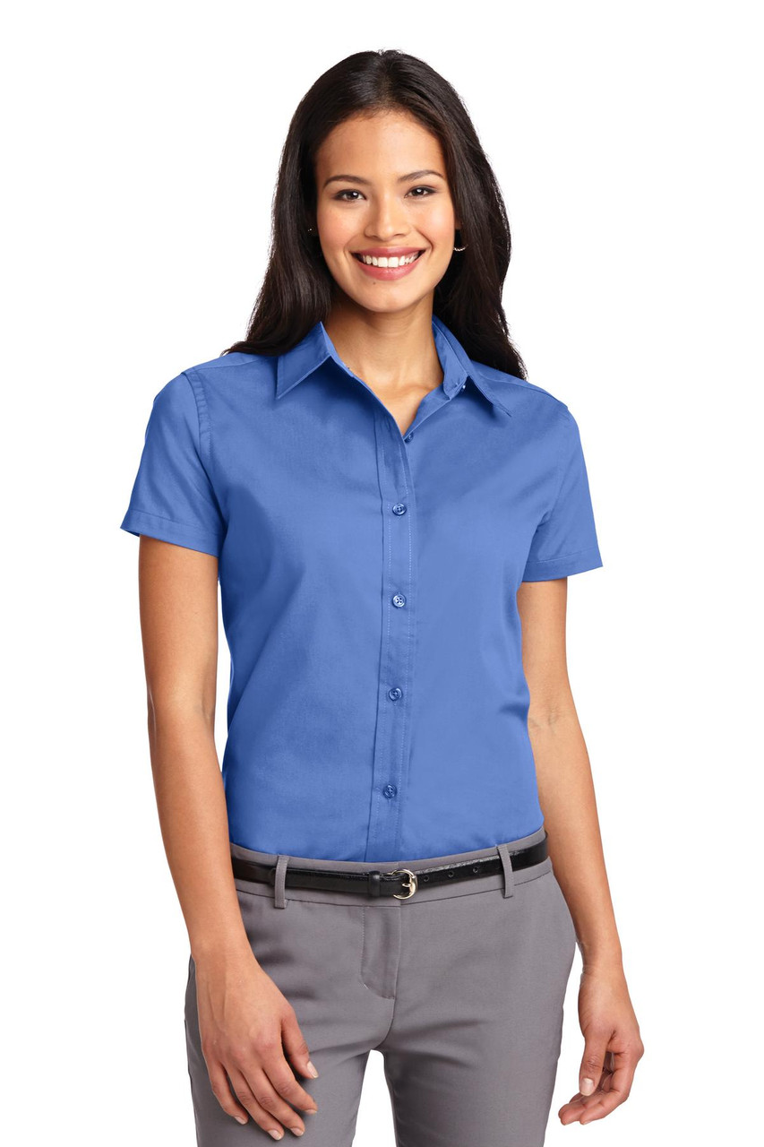 Port Authority® Ladies Short Sleeve Easy Care  Shirt.  L508 Ultramarine Blue