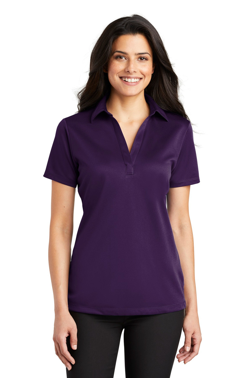 Port Authority® Ladies Silk Touch™ Performance Polo. L540 Bright Purple XS