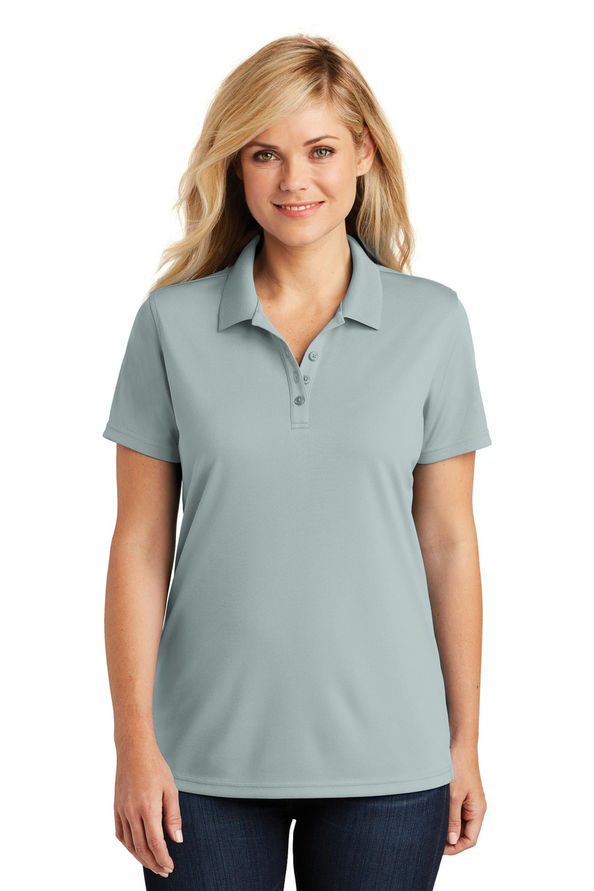 Port Authority® Ladies Dry Zone® UV Micro-Mesh Polo. LK110 Gusty Grey