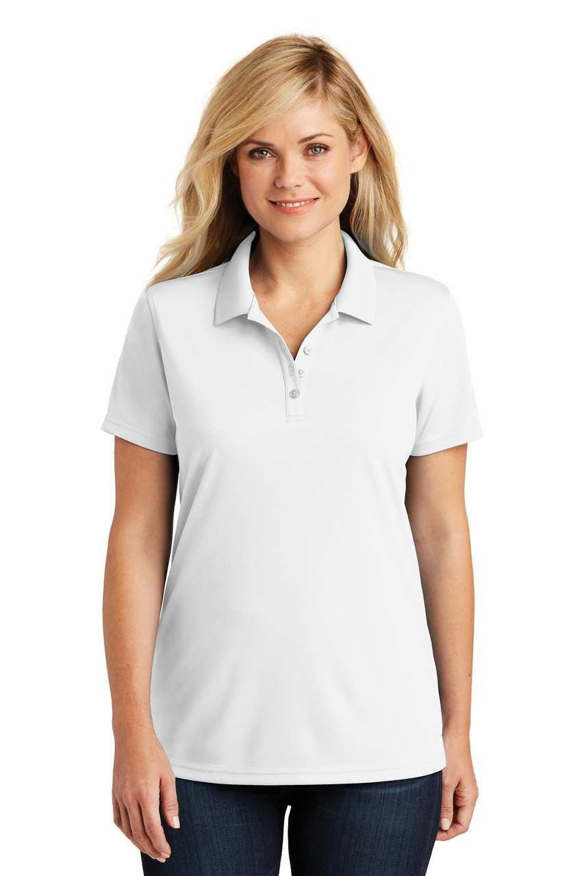 Port Authority® Ladies Dry Zone® UV Micro-Mesh Polo. LK110 White