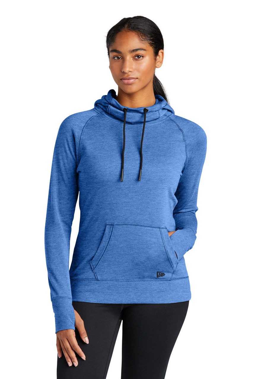 New Era ® Ladies Tri-Blend Fleece Pullover Hoodie. LNEA510 Royal Heather XS