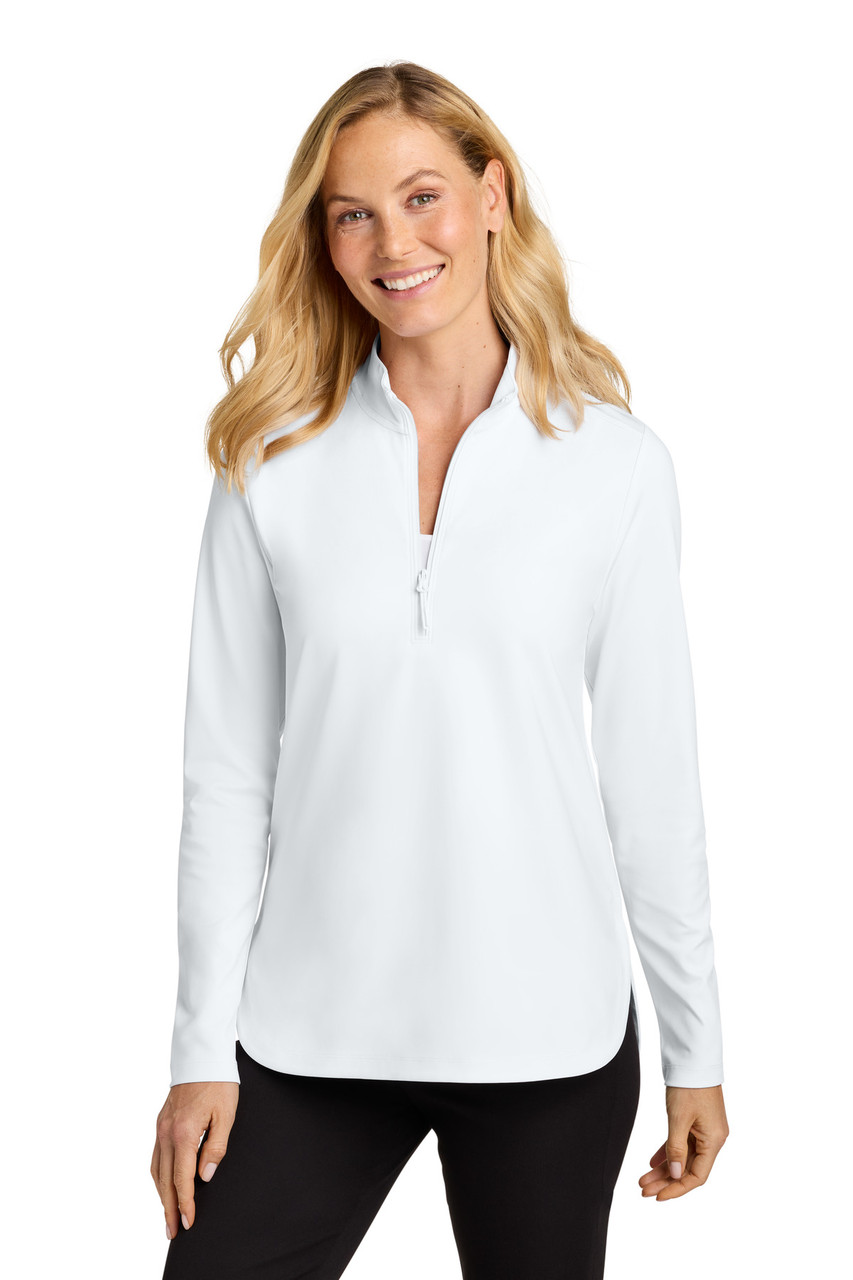 Port Authority® Women's C-FREE® Double Knit 1/4-Zip LK880 White