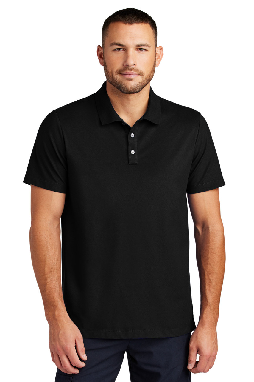 Mercer+Mettle™ Stretch Pique Polo MM1004 Deep Black