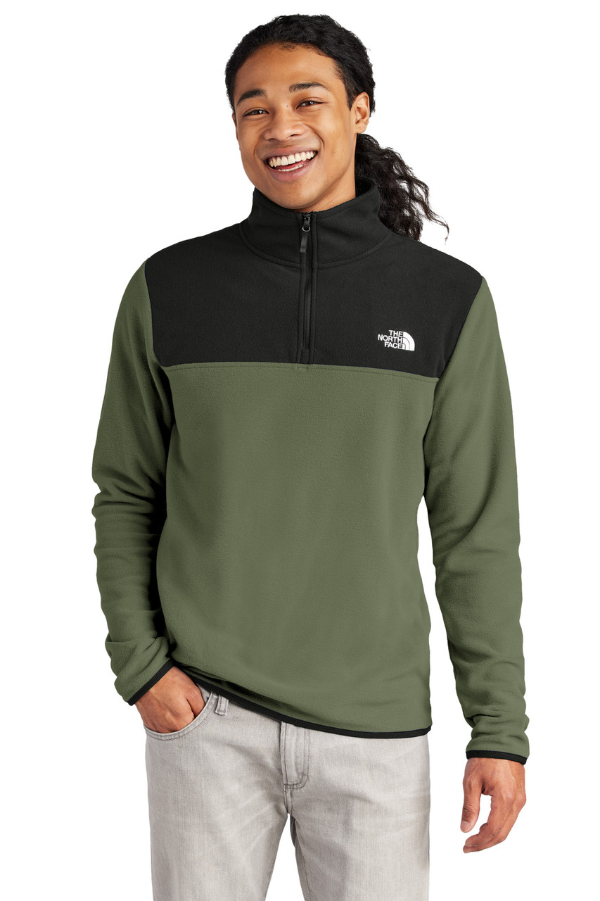 The North Face® Glacier 1/4-Zip Fleece NF0A7V4L New Taupe Green/ TNF Black