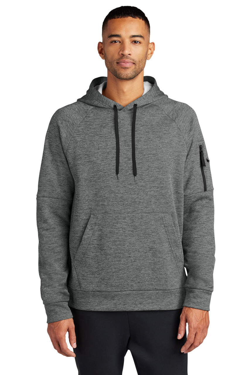 Nike Therma-FIT Pocket Pullover Fleece Hoodie NKFD9735 Charcoal Heather