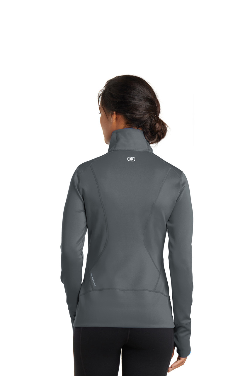 OGIO® ENDURANCE Ladies Fulcrum Full-Zip. LOE700 Gear Grey Back