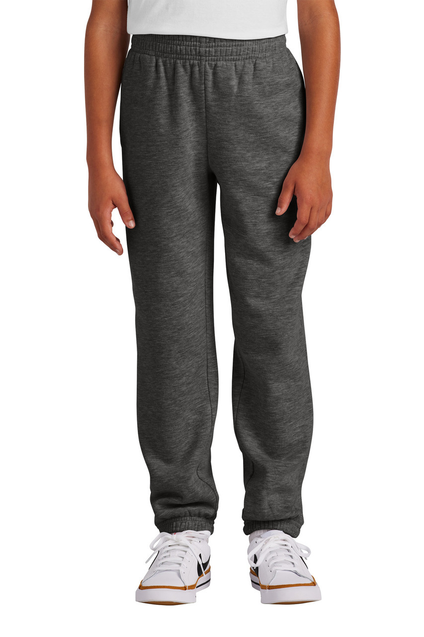 District® Youth V.I.T.™ Fleece Sweatpant DT6112Y Heather Charcoal