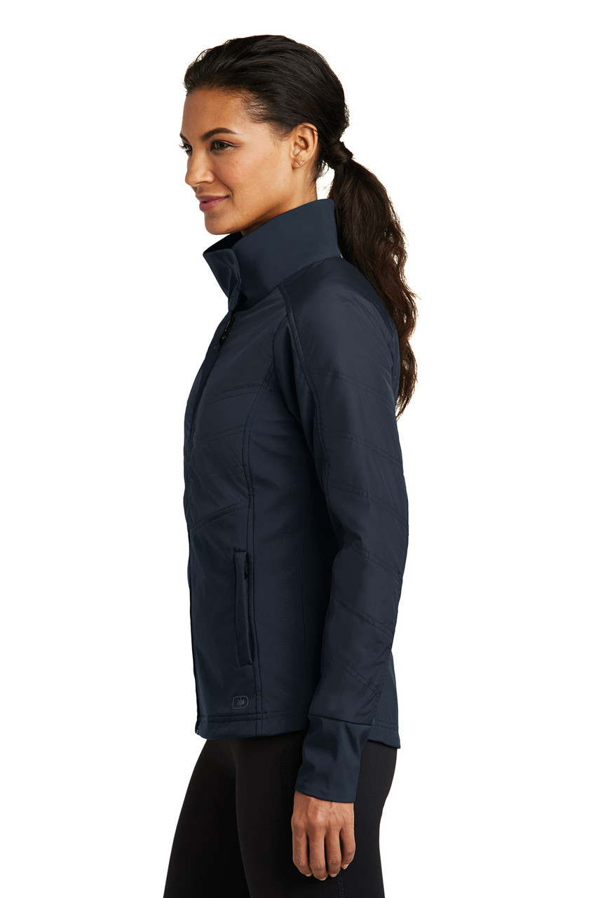 OGIO® ENDURANCE Ladies Brink Soft Shell. LOE722 Propel Navy Side