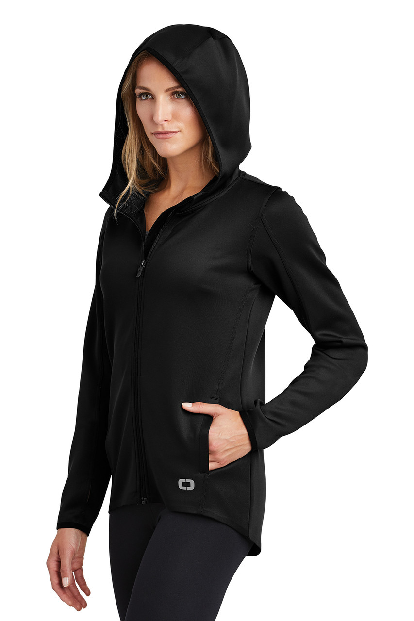 OGIO ® ENDURANCE Ladies Stealth Full-Zip Jacket. LOE728 Blacktop Hood