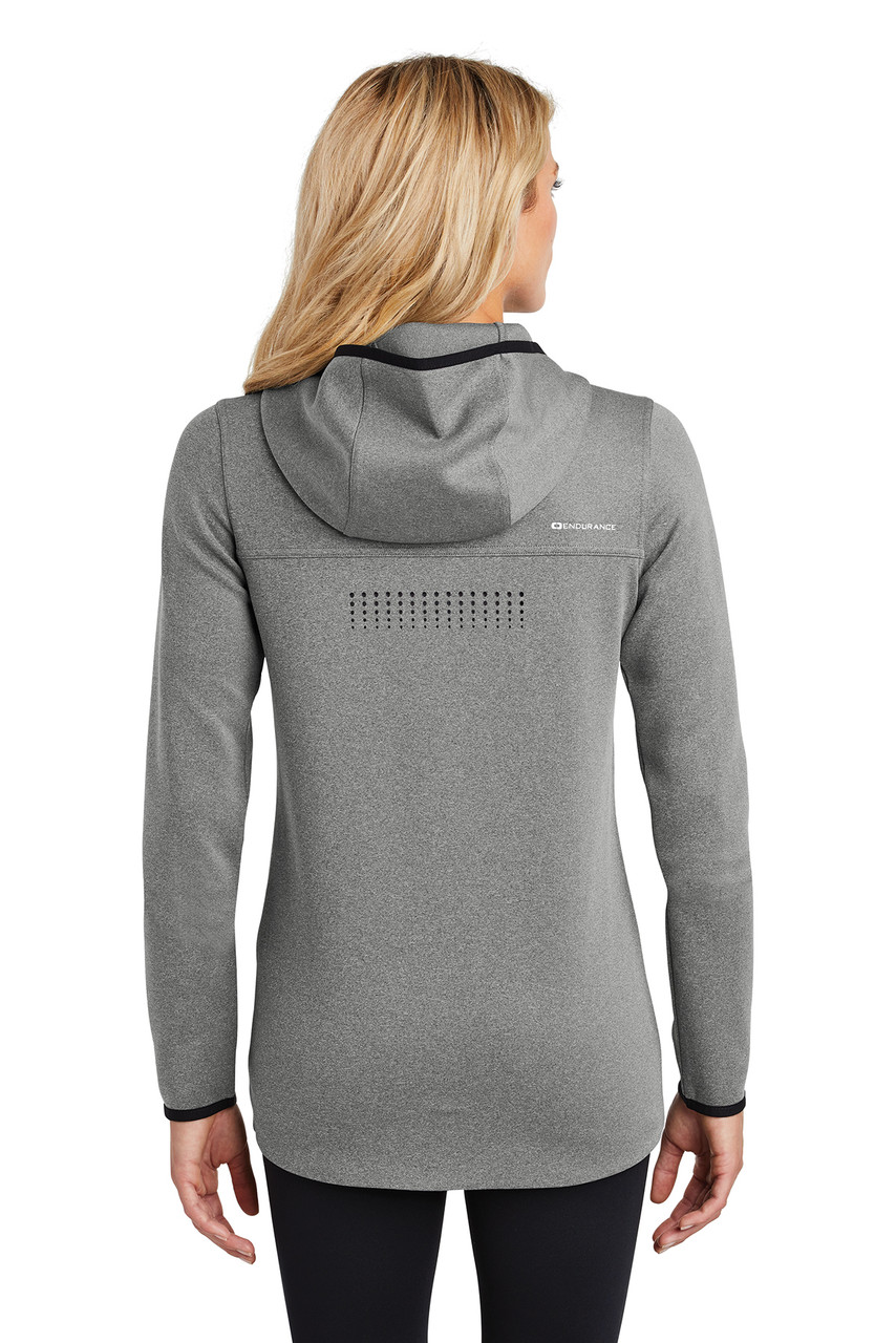 OGIO ® ENDURANCE Ladies Stealth Full-Zip Jacket. LOE728 Heather Grey Back