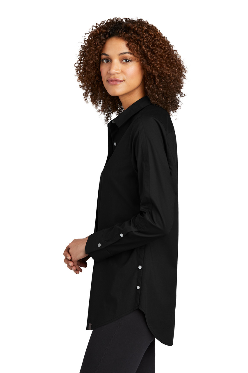 OGIO ® Ladies Commuter Woven Tunic. LOG1002 Blacktop  Side