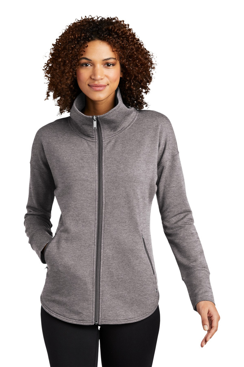 OGIO ® Ladies Luuma Full-Zip Fleece. LOG812 Petrol Grey Heather