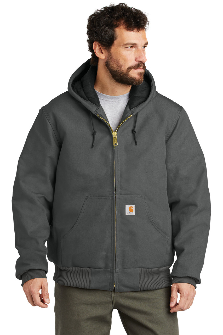 Carhartt ® Quilted-Flanne-Lined Duck Active Jac. CT106677 Gravel