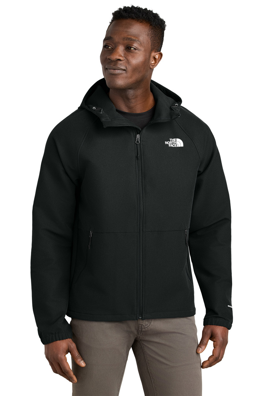 The North Face® Barr Lake Hooded Soft Shell Jacket NF0A8BUF TNF Black Heather