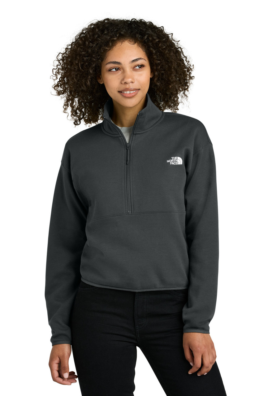 The North Face® Women's Double-Knit 1/2-Zip Fleece NF0A8C5H Asphalt Grey