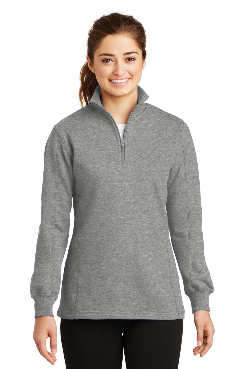 Sport-Tek® Ladies 1/4-Zip Sweatshirt. LST253 Vintage Heather