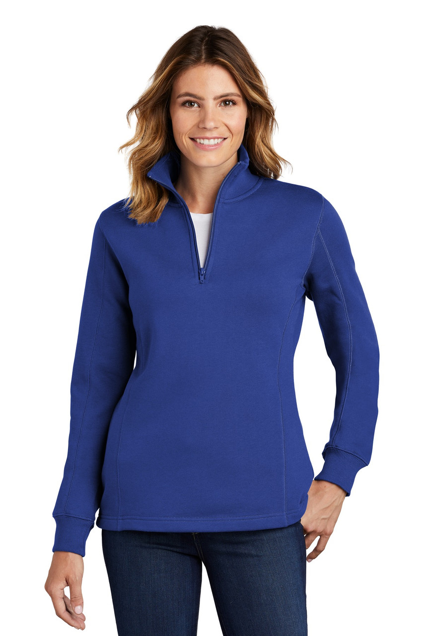 Sport-Tek® Ladies 1/4-Zip Sweatshirt. LST253 True Royal XS