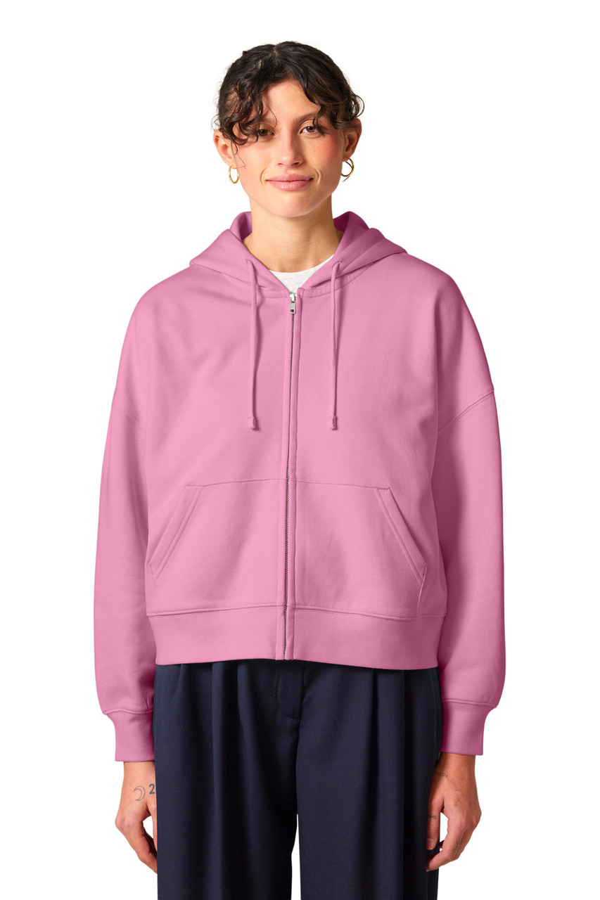 Stanley/Stella Women's Stella Ida Full-Zip Hooded Sweatshirt SXW037 Bubble Pink
