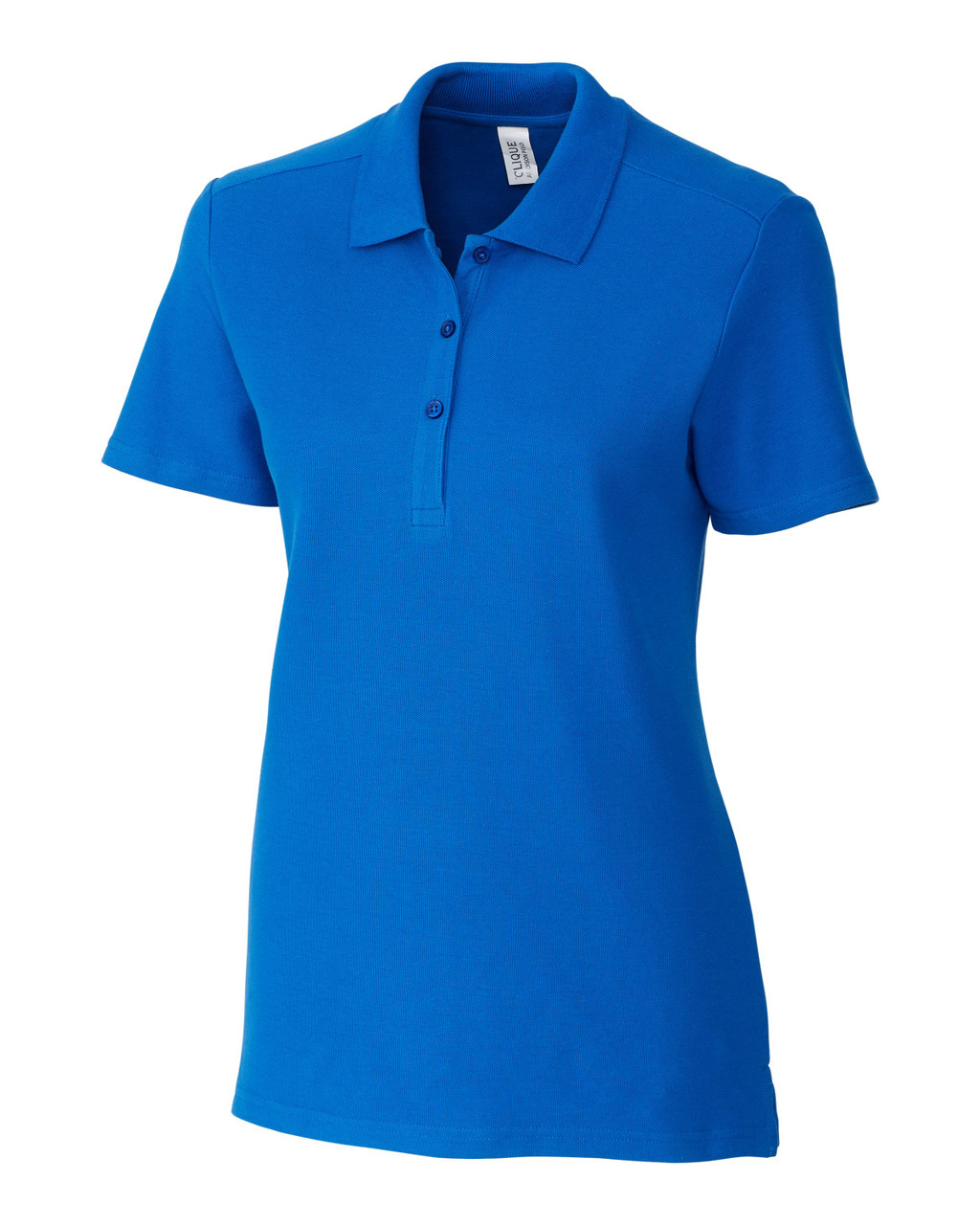 Clique Addison All Cotton Pique Short Sleeve Womens Polo LQK00069 Royal Blue