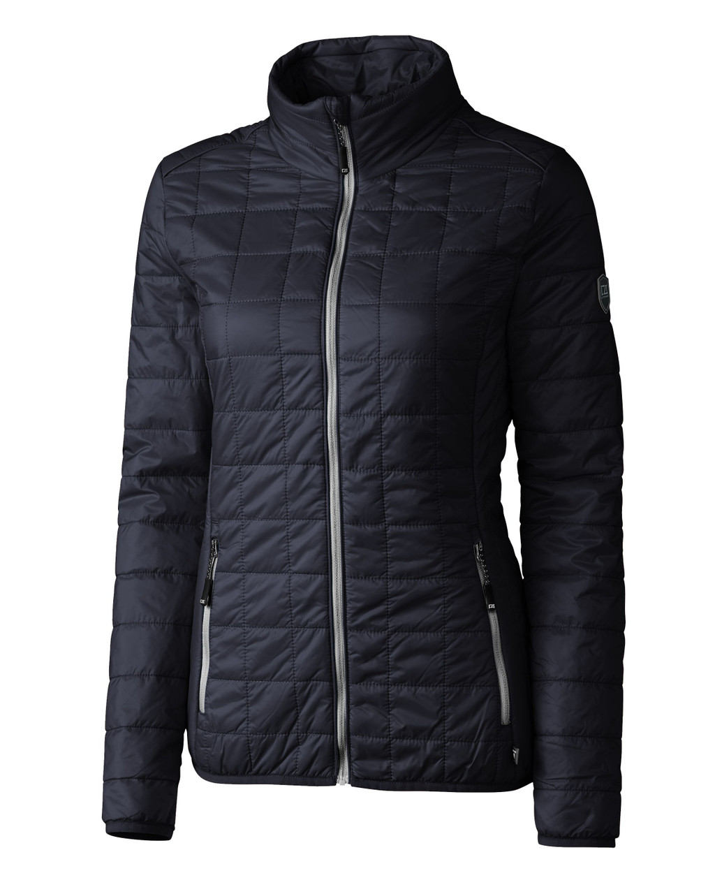 Cutter & Buck Rainier PrimaLoft®  Womens Eco Insulated Full Zip Puffer Jacket LCO00007 Dark Navy/Silver 2