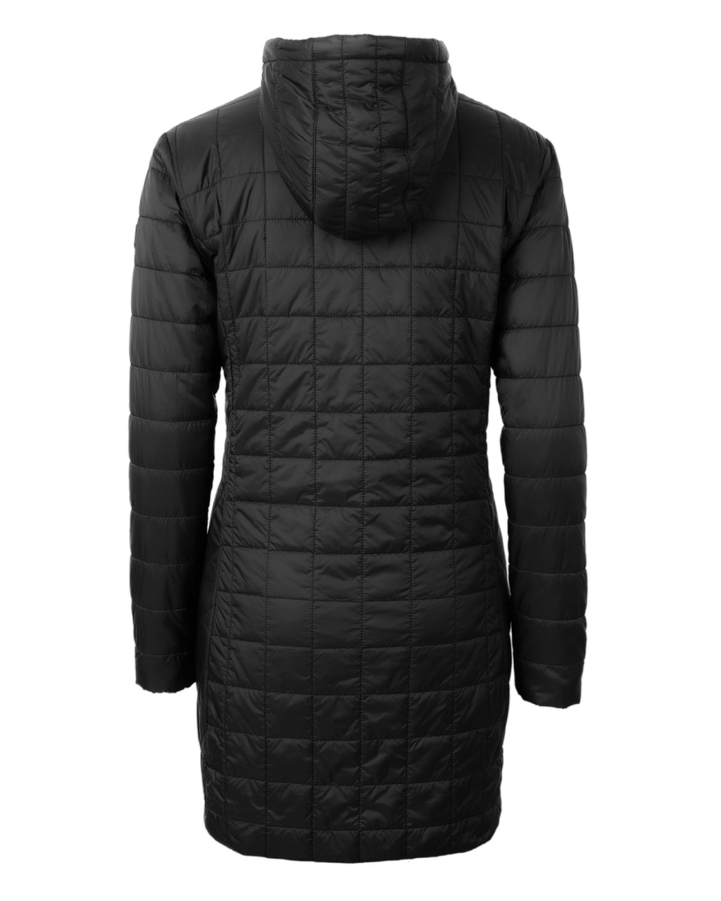 Cutter & Buck Rainier PrimaLoft®  Womens Eco Insulated Hooded Long Coat LCO00024 Black 2