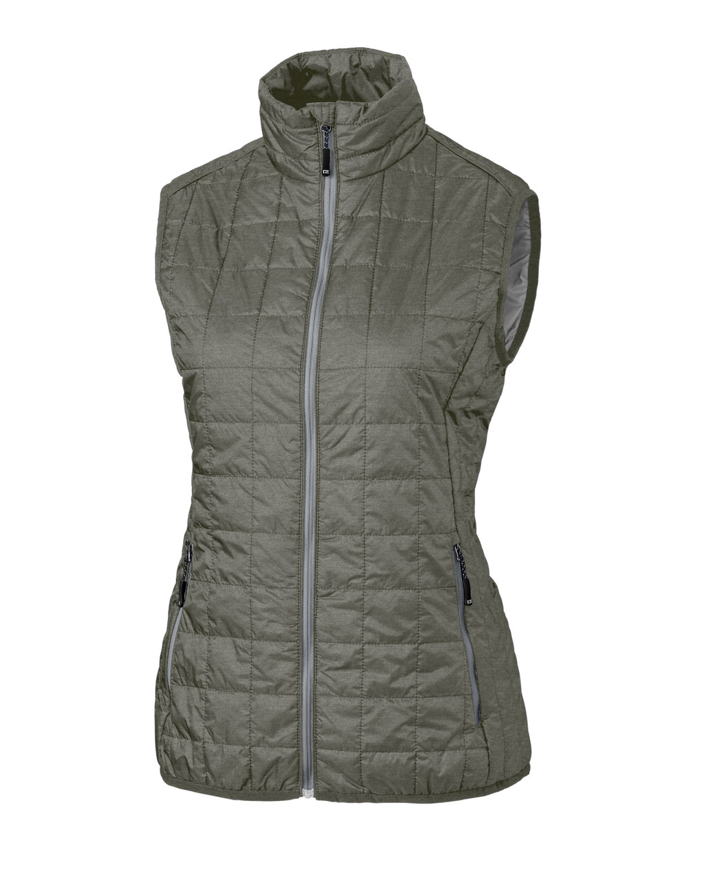 Cutter & Buck Rainier PrimaLoft® Womens Eco Insulated Full Zip Puffer Vest LCO00008 Poplar Melange
