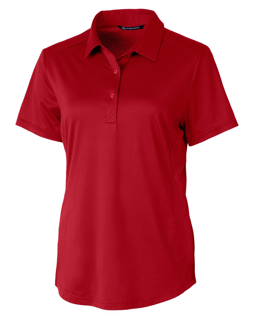Cutter & Buck Prospect Eco Textured Stretch Recycled Womens Short Sleeve Polo LCK00111 Red