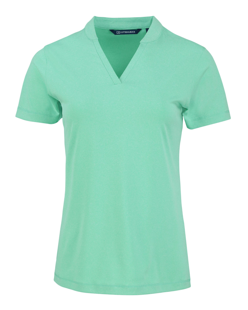 Cutter & Buck Forge Eco Heathered Stretch Womens Blade Top LCK00153 Fresh Mint Heather