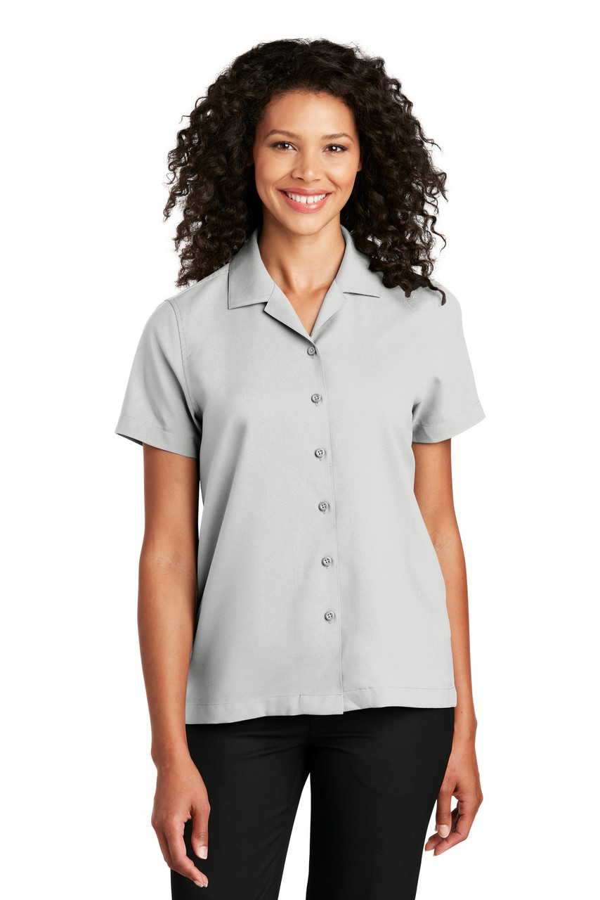 Port Authority ® Ladies Short Sleeve Performance Staff Shirt LW400 Silver