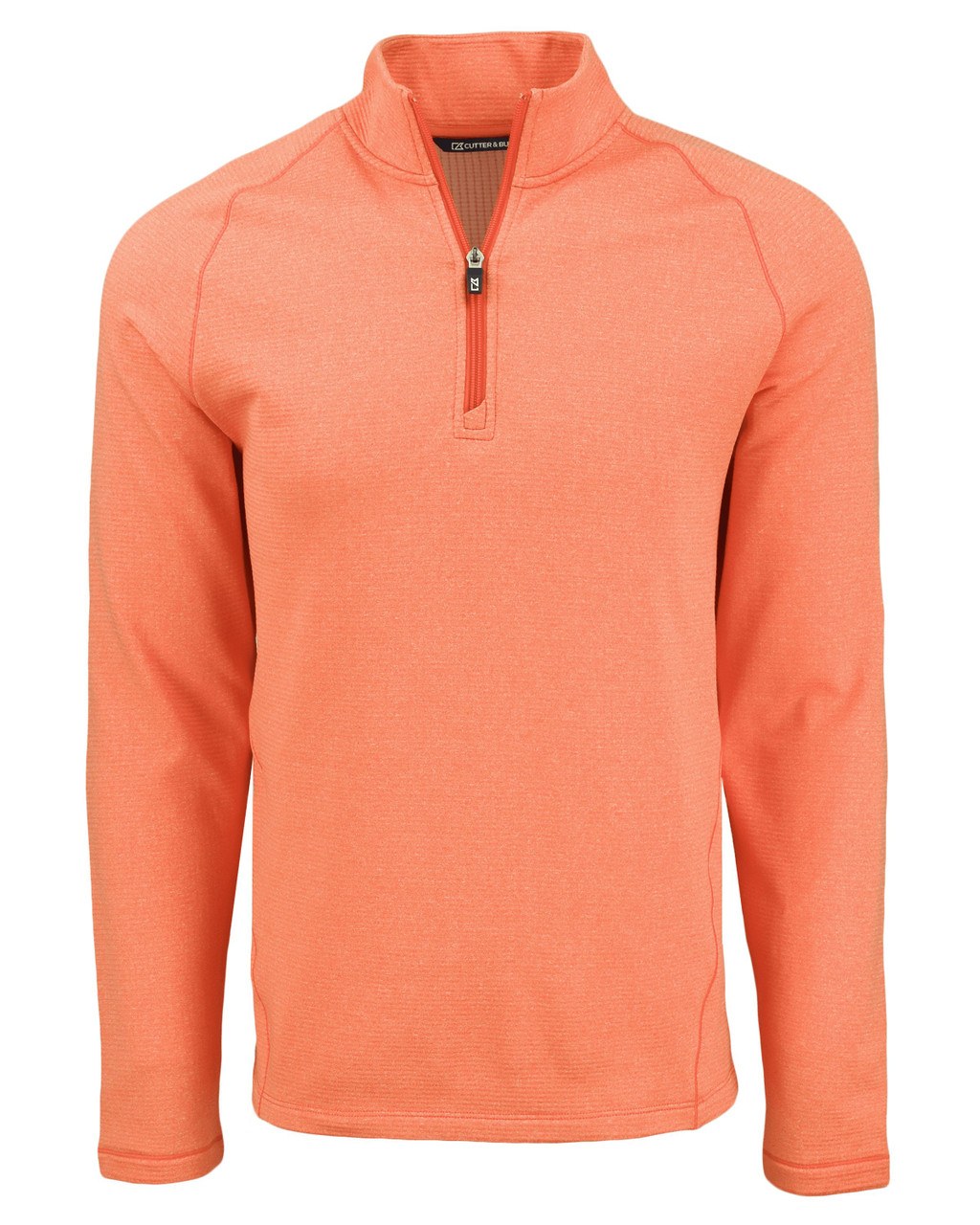 Cutter & Buck Peshastin Fleece Recycled Mens Half Zip Pullover MCK01325 College Orange Heather