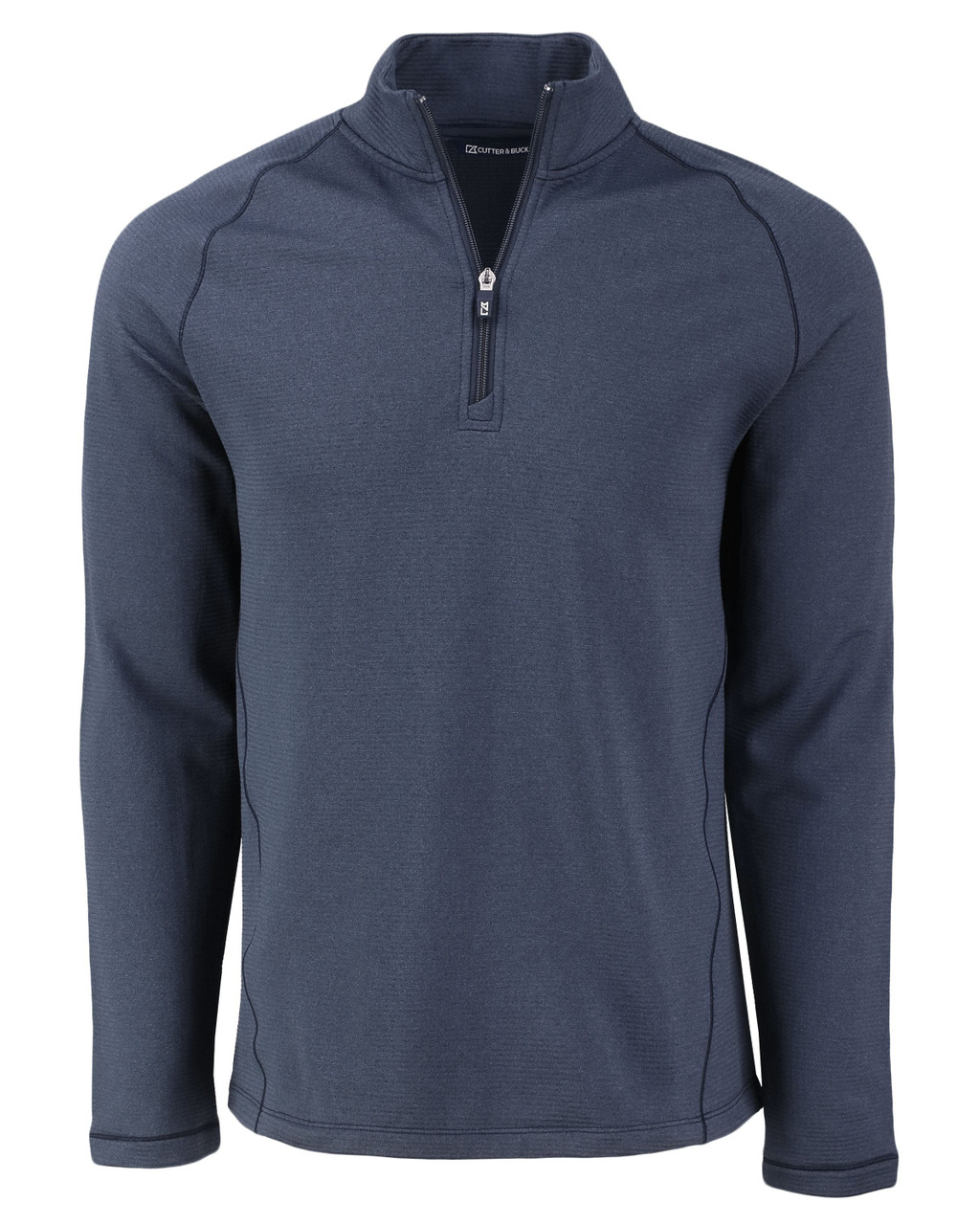 Cutter & Buck Peshastin Fleece Recycled Mens Half Zip Pullover MCK01325 Navy Blue Heather