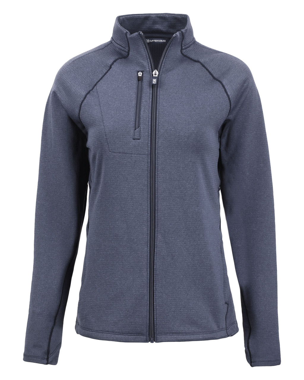 Cutter & Buck Peshastin Fleece Recycled Womens Full Zip Jacket LCK00200 Navy Blue Heather
