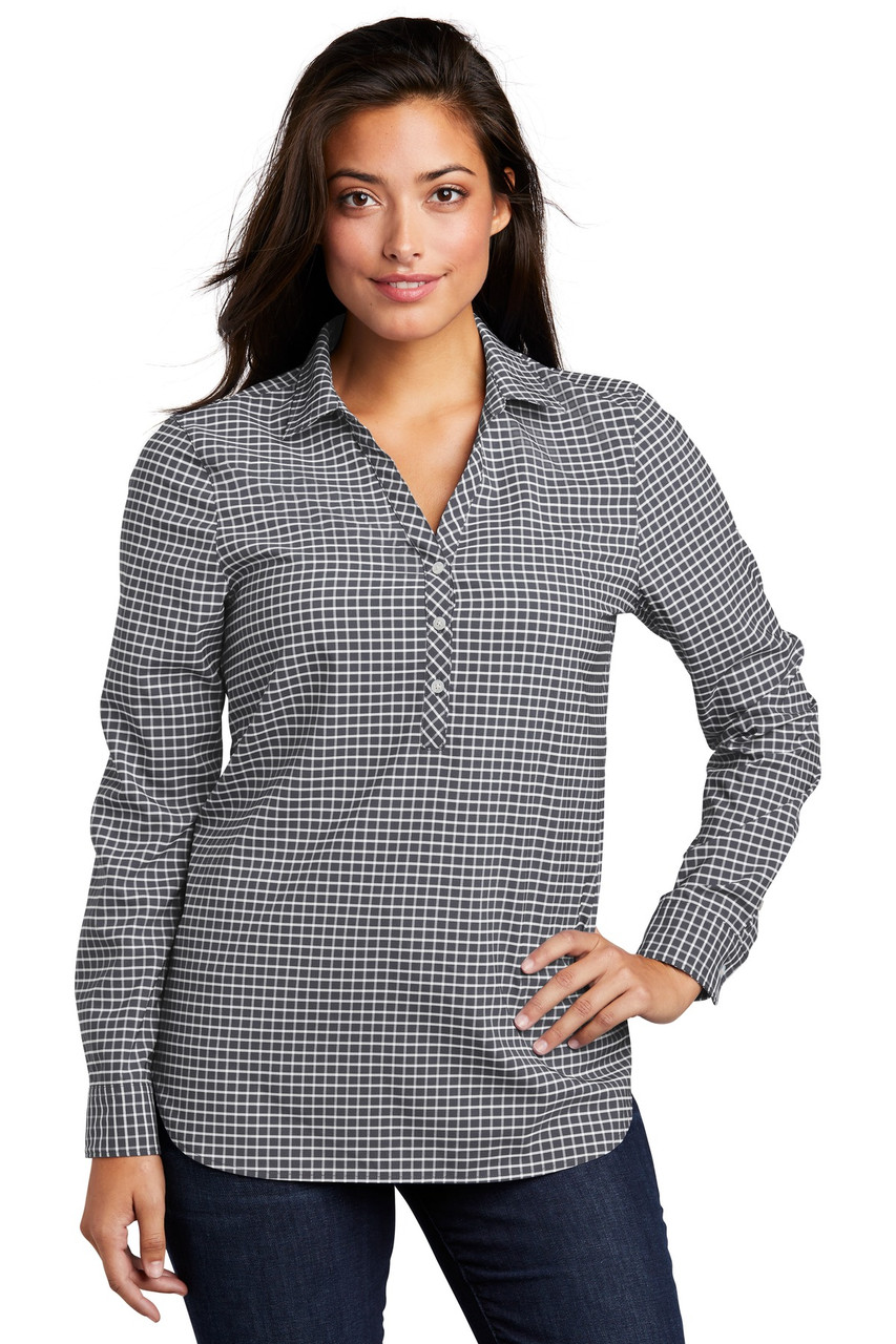 Port Authority ® Ladies City Stretch Tunic LW680 Graphite/ White