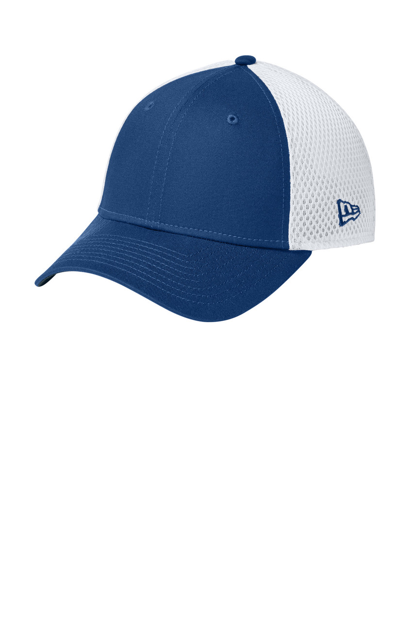 New Era® - Stretch Mesh Cap.  NE1020 Flag Royal/ White