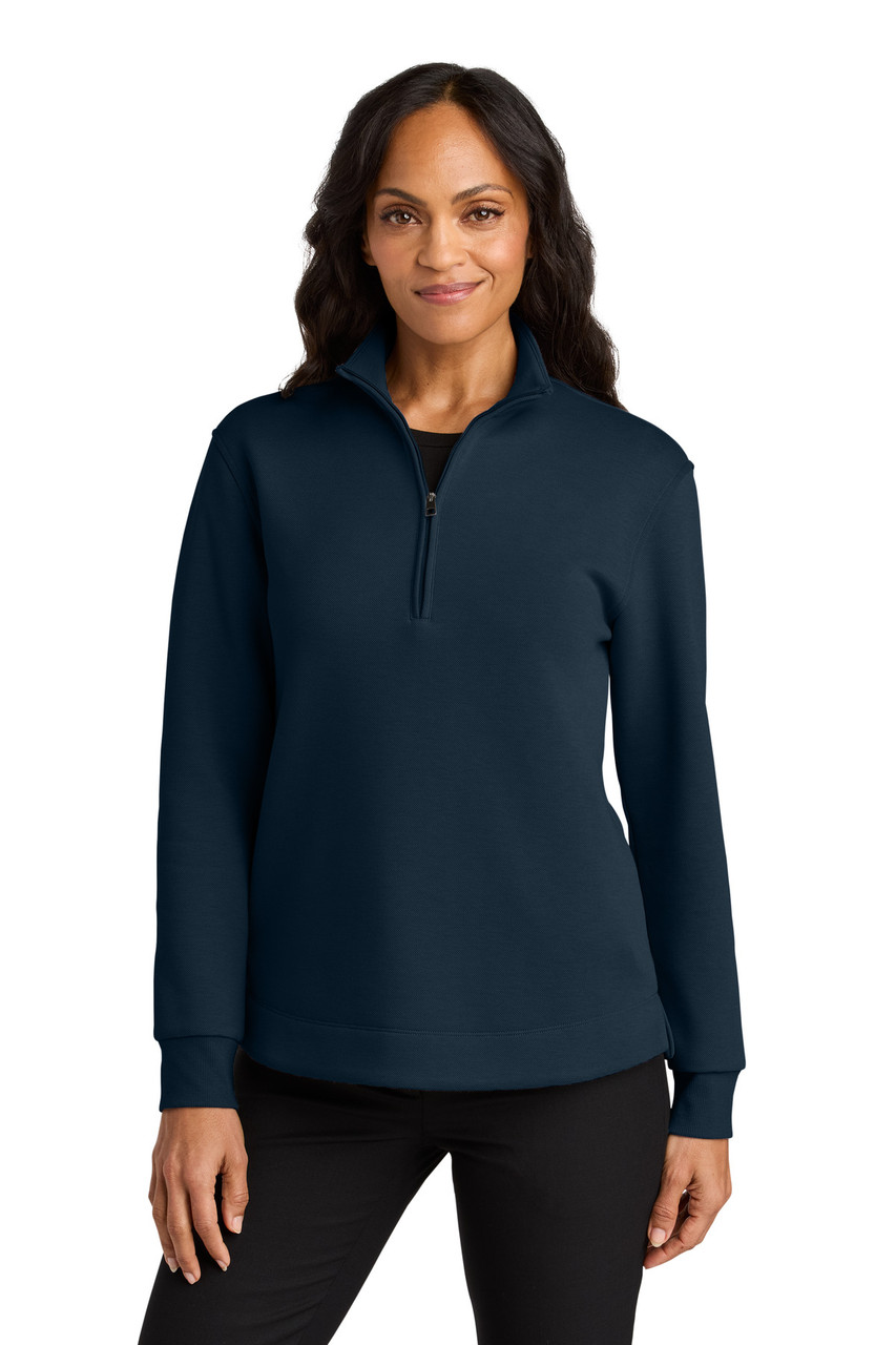 Port Authority® Women's Wearever Signature Double Pique 1/4-Zip LK210 River Blue Navy