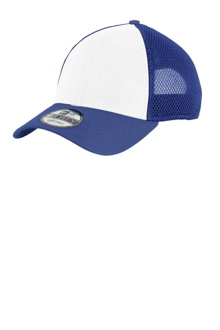 New Era® Snapback Contrast Front Mesh Cap. NE204 White/ Royal