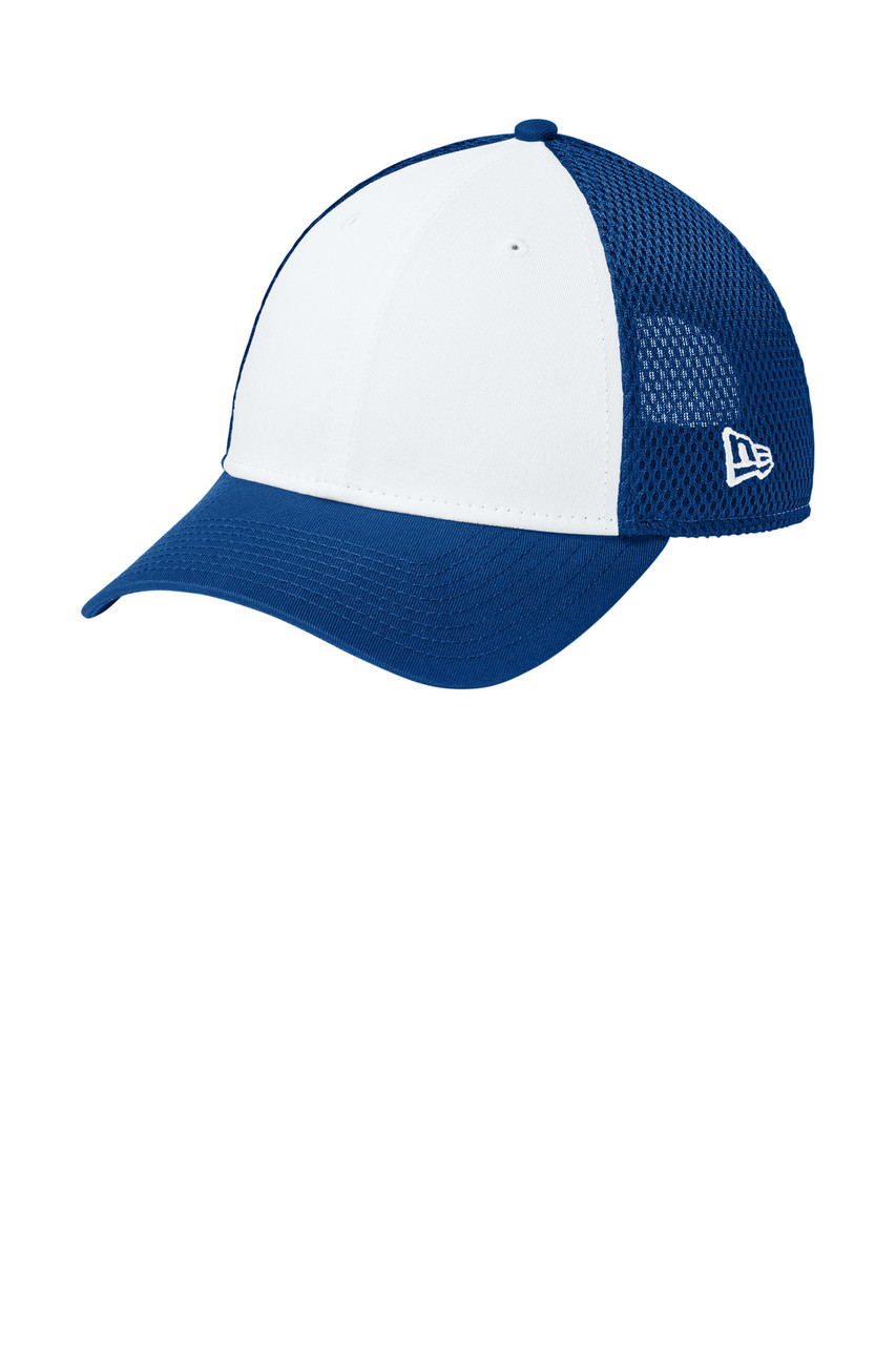 New Era® Snapback Contrast Front Mesh Cap. NE204 Flag White/ Royal