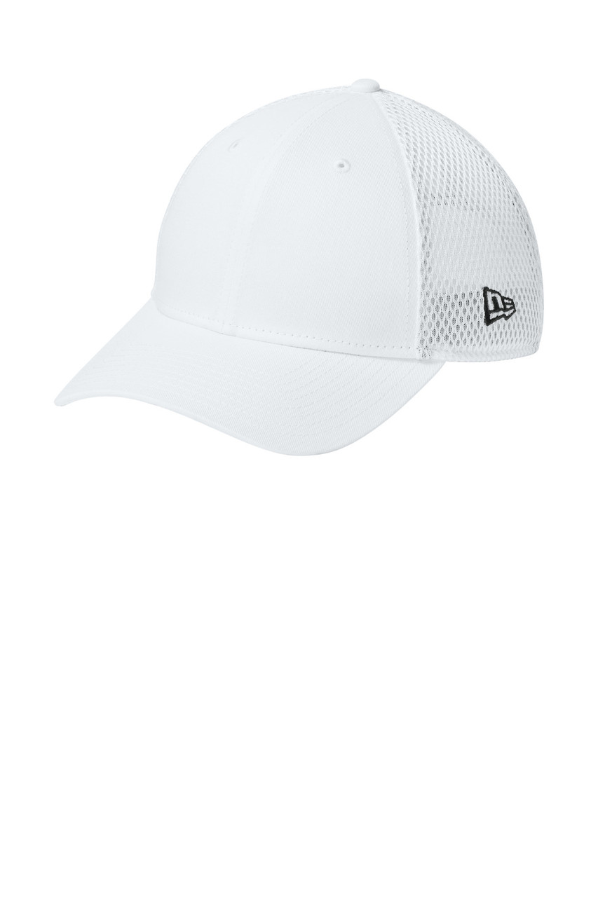 New Era® Snapback Contrast Front Mesh Cap. NE204 Flag White/ White